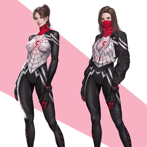 Silk Spider Man, Silk Cindy Moon, Inhyuk Lee, Cindy Moon, Spider Suit, Silk Marvel, Spiderman Artwork, Spider Art, Spider Girl