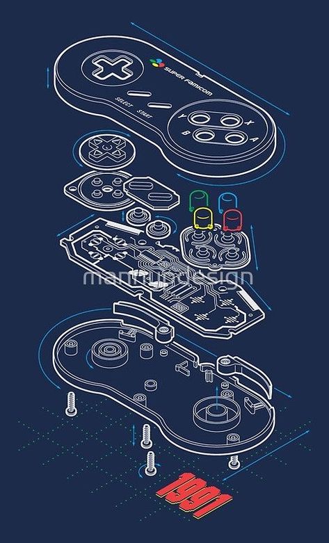 Retro Games Wallpaper, Blueprint Art, Retro Gaming Art, Isometric Art, Pop Art Wallpaper, Video Game Controller, Retro Game, Retro Video Games, Gaming Wallpapers