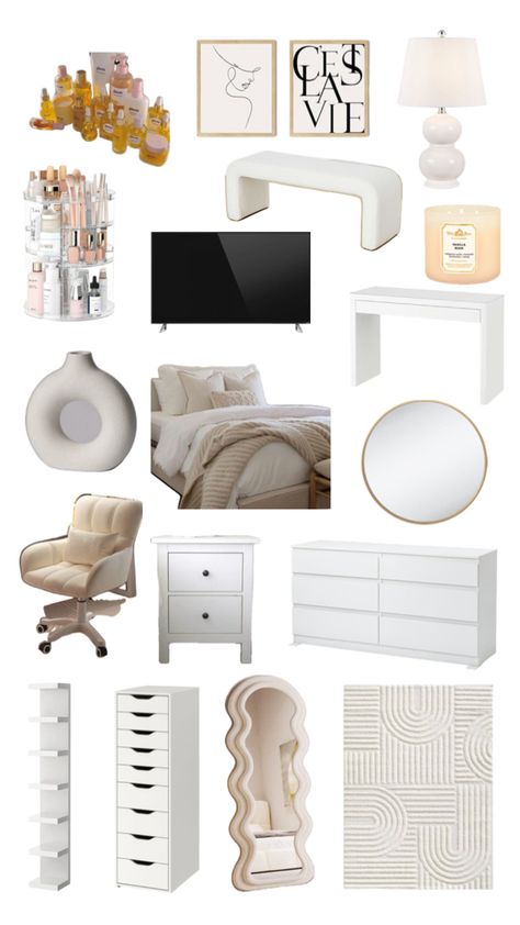 #aesthetic #bedroom #minimalist #vanilla #girl #trendy Different Aesthetics For Rooms, Bedroom Ideas Vanilla Girl, Bedroom Clean Girl Aesthetic, Clean Girl Aesthetic Bedroom Ideas, Vanilla Girl Decor, Teen Girl Bedroom Ideas Aesthetic Modern, Vanilla Aesthetic Bedroom, Asthetic Rooms Girl, Vanilla Room Decor