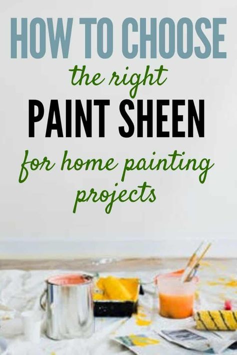 Learn the different types of paint sheens and what to use where. Choose paint for your next DIY home project with confidence. Best Type Of Paint For Furniture, Different Types Of Paint, Types Of Paint, Type Of Paint, Fixer Upper Inspired, Furniture Painting Tips, Different Types Of Painting, Vintage Bedding, Room Makeovers