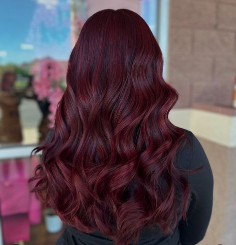 Black To Burgundy Ombre, Hair Streaks, Burgundy Hair, Tulle Lace, Style Ideas, Wavy Hair, Red Hair, Hairstyles, Collage