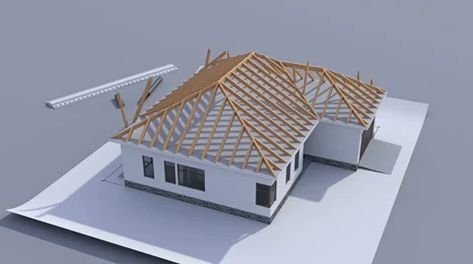 Wood Roof Structure, Hip Roof Design, Shed Roof Design, Gable Roof Design, Construction Details Architecture, Roof Truss Design, Build A House, Roof Construction, Modern House Facades