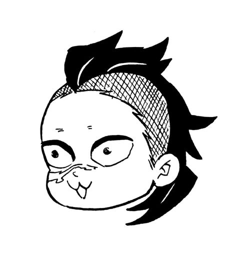 Genya Chibi Drawing, Genya Manga Panel, Genya Manga Icon, Chibi Genya, Genya Drawing, Genya Shinazugawa Manga, Demon Slayer Doodles, Kimetsu No Yaiba Tattoo, Genya Manga