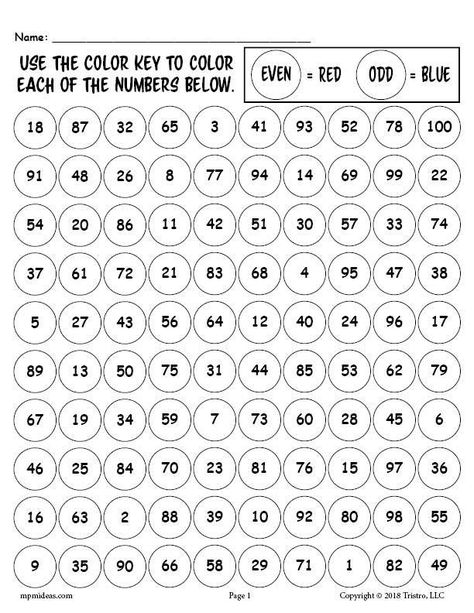 Odd And Even Numbers Worksheet Even Numbers Worksheet, Lottery Book, Odd And Even Numbers, Worksheet Coloring, Touch Math, Identifying Numbers, Lotto Numbers, Numbers 1 100, Even Numbers