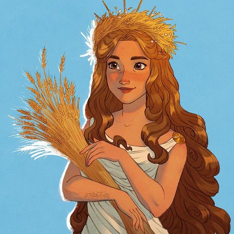 Demeter The Harvest, Wheat, A Woman, Crown, Hair