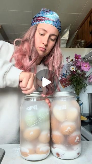 Lauren Ketterman on Instagram: "Waterglassing eggs! It’s important to have eggs that havent been cleaned, that were just laid clean. Cleaning them off removes the bloom, the protective layer on them! I try to store at least 8 dozen eggs for the winter months! Yes, they are a little runny but pop them in the fridge before you use them and they will firm back up! #waterglassedeggs #waterglassingeggs #canningforbeginners #canning #canningandpreserving #homestead #homesteadforbeginners #denalicanning #homesteadtoktok #cookfromhome" Waterglassing Eggs, Fresh Egg, Preserve Food, Canning Supplies, Winter Survival, Clean Cleaning, Home Canning, Homestead Survival, Hobby Farms