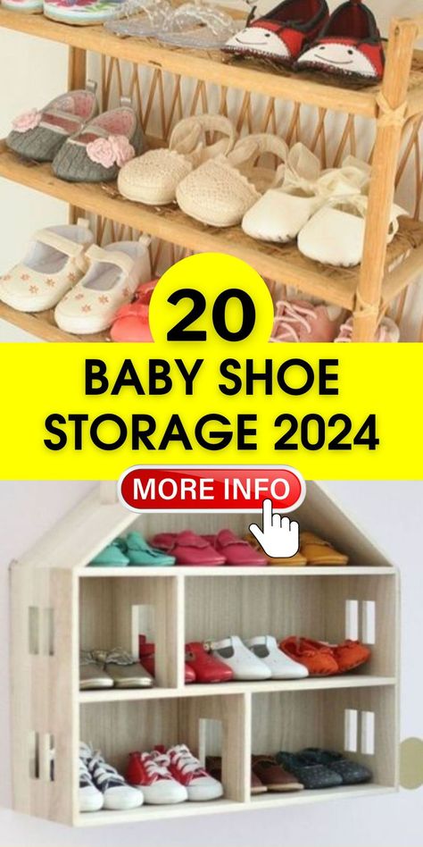 Transform your closet with creative baby shoe storage 2024 options. These unique ideas small spaces cater to compact areas, maximizing space efficiently. Explore various hacks to organize baby shoes using boxes and baskets, making your nursery both tidy and fashionable. Toddler Shoe Storage, Shoe Storage Solutions For Small Spaces, Organize Baby Shoes, Baby Shoe Organization, Shoe Storage In Bedroom, Baby Shoe Storage, Storage Solutions For Small Spaces, Kids Shoe Storage, Closet Organization Hacks