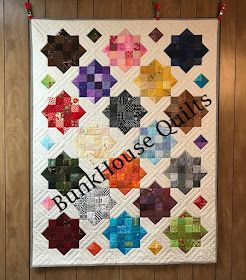 Quilting In The BunkHouse: I'm Not Afraid of Scrappy Quilts! 16 Patch Quilt, Scrappy Quilt Patterns, Scrap Quilt Patterns, Nine Patch, Scrappy Quilt, Colorful Quilts, Patchwork Quilting, Antique Quilts, Star Quilts