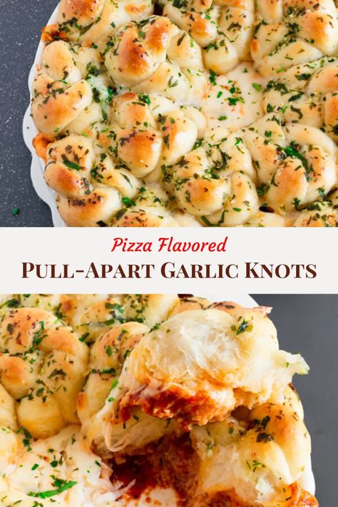 Garlic Knot Pizza, Garlic Knot, Toddler Foods, Garlic Knots, Pizza Flavors, Large Pizza, Homemade Marinara, Pizza Recipes Dough, Seasonal Recipes