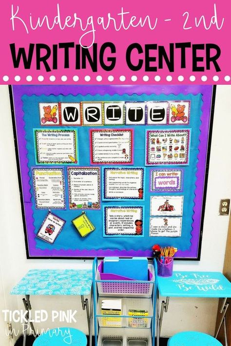 Do you want your students to love the writing station? This bundle has everything you need to set up a writing center for the whole year! It will provide a variety of resources for your students, so they never get bored of writing. Throw in some fun writing tools (pens, colored pencils, markers, gel pens, etc.) and this will become your student’s favorite center! Great for kindergarten, first grade, and 2nd. Classroom Writing Center, Writing Checklist, 3rd Grade Writing, Writing Station, 2nd Grade Writing, 1st Grade Writing, 4th Grade Writing, First Grade Writing, Writing Area