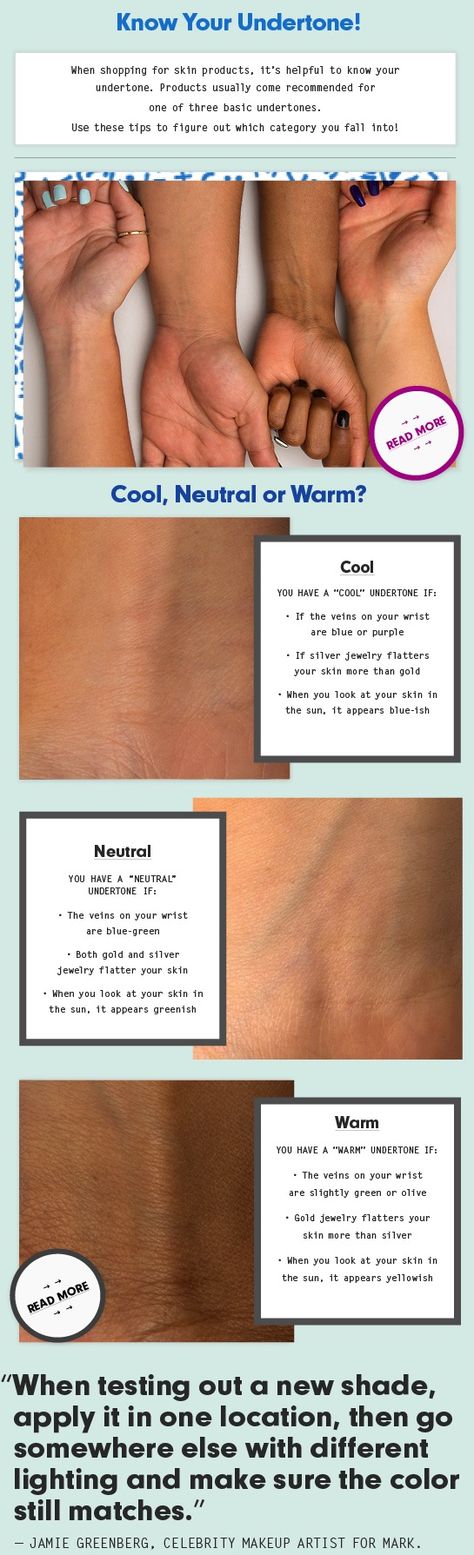 How to Find If You're Warm or Cool Toned and Choose the Right Foundation - XoxoEmmy | Beauty Blog, Makeup Reviews & Fashion How to's Skin Tone Makeup, Skin Undertones, Olive Skin Tone, Mode Tips, Colors For Skin Tone, Olive Skin, Foundation Colors, Neutral Undertones, Cool Undertones