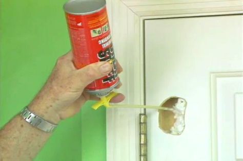 How to Repair a Hole in a Hollow Core Door • Ron Hazelton Online • DIY Ideas & Projects Hollow Core Door, Easy Home Improvement Projects, Construction Repair, Patch Hole, Easy Home Improvement, Hollow Core Doors, Home Fix, Ideas Hogar, Door Repair