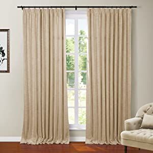 Pinch Pleat Drape, Insulated Drapes, Curtain For Bedroom, Linen Blackout Curtains, Beige Curtains, Layered Curtains, Pleated Drapes, Linen Lights, Insulated Curtains