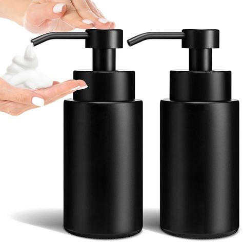 Black Soap Dispenser, Foam Hand Soap, Foaming Hand Soap Dispenser, Shower Soap Dispenser, Black Modern Kitchen, Foaming Soap Dispenser, Foaming Soap, Foam Soap Dispenser, Soap Pump Dispenser