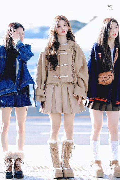 Airport Fashion Kpop, Nmixx Sullyoon, 일본 패션, Kpop Fashion Outfits, 가을 패션, Stage Outfits, Kpop Outfits, Korean Outfits, Kpop Fashion