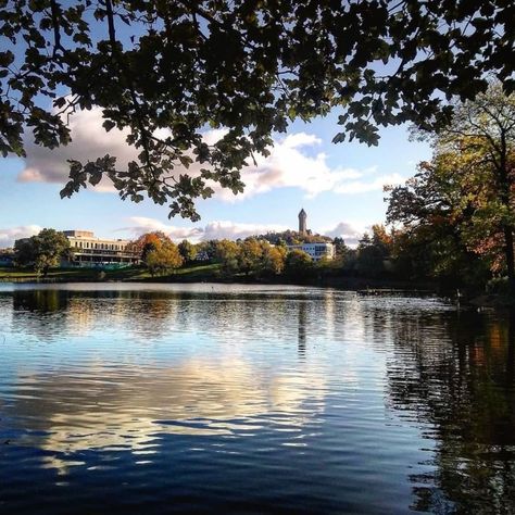 University of Stirling on Instagram: “This stunning autumn photo of @thewallacemon from our #UofStirling campus was captured by @calanisha! 📷😍 #IGStirUni” University Of Stirling Scotland, Stirling University, Stirling Scotland, Perth Scotland, Stirling, Fall Photos, Dream Vacations, Perth, Scotland