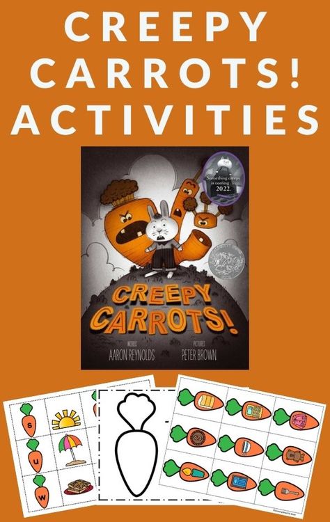 Creepy Carrots Activities, Creepy Carrots, Character Education Activities, Food Lessons, Kindergarten Stem, Kids Sensory Play, Dragons Love Tacos, Halloween Activities For Kids, Counting Activities