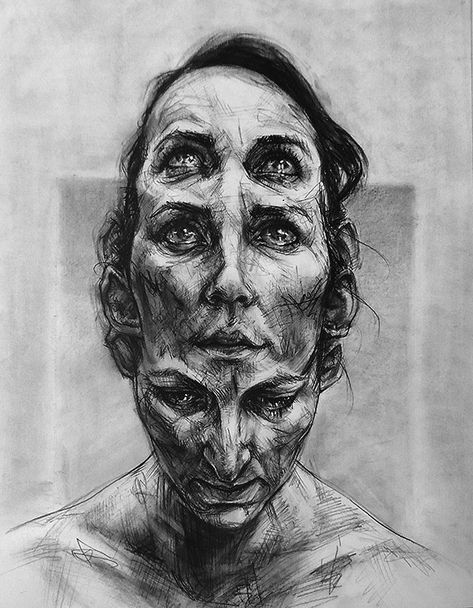 Not sure of artist...anyone? David Theron, Distortion Art, Gcse Art Sketchbook, Dark Art Drawings, Gcse Art, A Level Art, Pencil Art Drawings, Surreal Art, Art Drawings Sketches