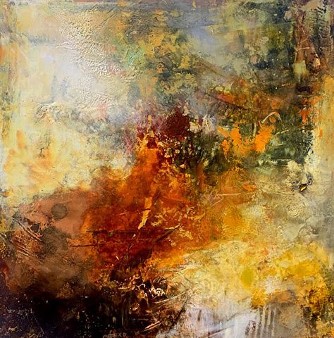 Autumn Abstract, Cold Wax Painting, Abstract Painting Techniques, Physical Space, Wax Painting, Make An Appointment, Collage Art Mixed Media, Unique Paintings, Abstract Canvas Art