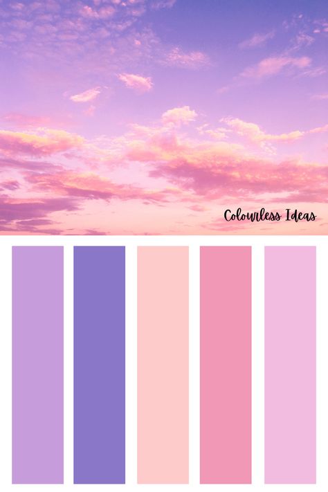 Mermaid Theme Color Palette, Palette Viola, Wedding Color Pallet, Purple Color Schemes, Bedroom Colour Palette, Color Design Inspiration, Pastel Color Schemes, Purple Color Palettes, Pastel Sunset