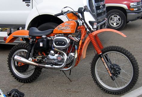 flat track parts | Harley Davidson Sportster Off Road Conversions Harley Dirt Bike, Sportster Scrambler, Enduro Vintage, Hd Sportster, Sportster Bobber, Harley Davidson Baggers, Off Road Bikes, Harley Davidson Fatboy, Enduro Motorcycle