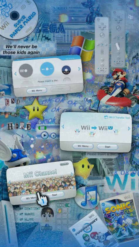 It looked cooler in my head #wii #wiiu #mii #nintendo #videogames #nostalgia Y2k Birthday Party, Kidcore Wallpaper, Nostalgia Aesthetic, Paper Mario, Cool Wallpapers Art, Game Icon, Kid Core, Retro Futurism, In My Head