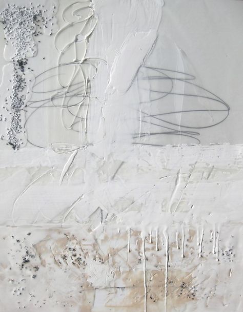 White Abstract Painting, Painting Collage, Collage Art Mixed Media, Encaustic Art, Encaustic Painting, Wassily Kandinsky, Abstract Paintings, White Art, All White