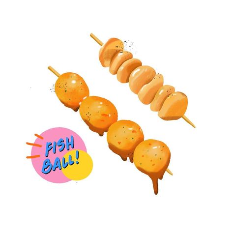 Bea Barros on Instagram: “F as in “Fish Ball” or “Fish Ball Skewers para sosyal! This is a well-loved street food of Pinoys from all income class. You just make…” Filipino Street Food Drawing, Fishball Street Food Philippines, La Paz Batchoy, Pinoy Street Food, Meatball Skewers, Food Alphabet, Filipino Language, Beef Loin, Filipino Street Food