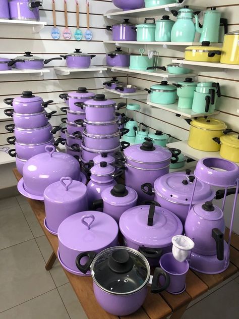 Purple Kitchen Decor, Purple Kitchen Accessories, Girl Apartment Decor, Crockery Design, Purple Home Decor, Purple Kitchen, Cute Diy Room Decor, Kitchen Gadgets Unique, Purple Home