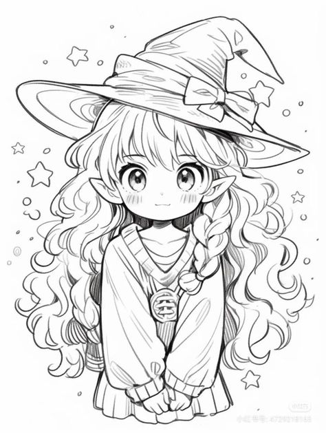 https://pin.it/2hdkrHGG8 Uncolored Drawings, Anime Colouring Pages, Cute Anime Coloring Pages, Fantasy Coloring Pages, Manga Coloring Pages, Chibi Coloring Pages, Manga Coloring Book, Witch Coloring Pages, Adult Coloring Designs