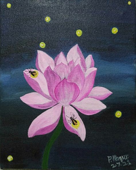 Acrylic paintings on canvas. Fireflies Painting, Firefly Painting, Wood Paintings, Acrylic Paintings On Canvas, Painting Rocks, Paintings On Canvas, Drawing Lessons, Acrylic Paintings, Firefly