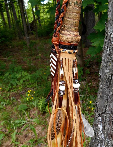 Shaman Staff walking stick, Maple Root Wood Ceremonial Medicine Staff Woodland Staff, Witch Walking Stick, Shaman Stick, Shaman Staff, Walking Stick Medallions, Wooden Staff Magic, Steampunk Cane, Spirit Sticks, Morning Wood