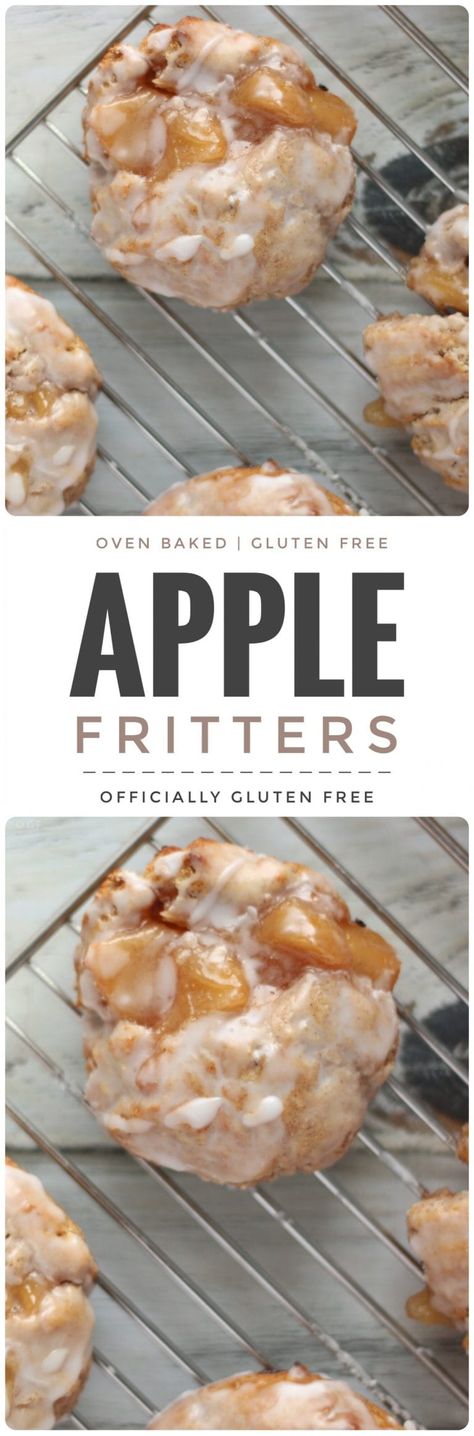 Apple Fritters Gluten Free, Peach Fritters, Baked Apple Fritters, Gluten Free Doughnuts, Tea Biscuit, Dessert Oreo, Biscuit Dough, Desserts Vegan, Baked Apple