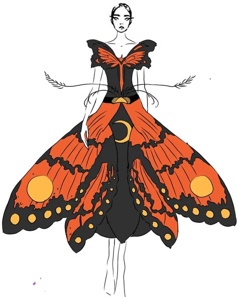 https://instagram.com/scho1aris?igshid=MzNlNGNkZWQ4Mg== Moon Moth Drawing, Moth Dress, Moth Drawing, Moth Design, Moon Moth, Drawing Clothes, A Dress, Designs To Draw, Moth