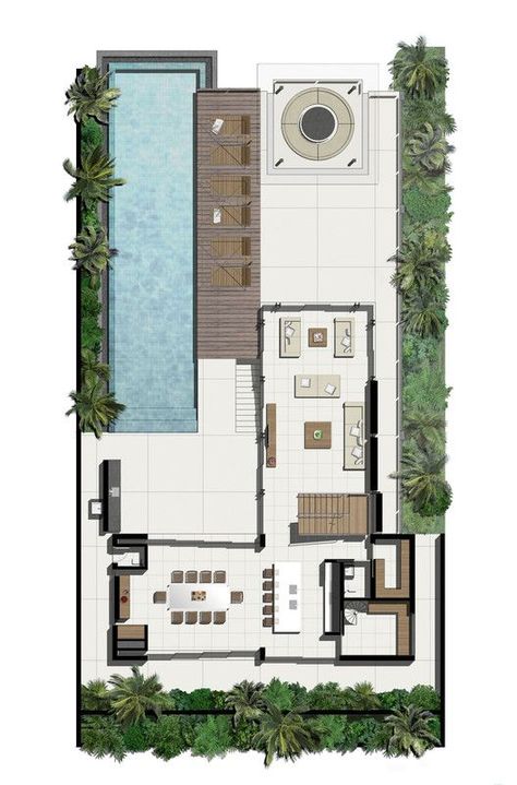 Dream Villa, Vintage Apartment, Villa Plan, House Layout Plans, Layout Architecture, Landscape Plans, Villa Design, Architecture Plan, The Plan