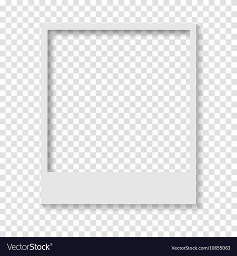 Paper Polaroid, Frame Vector Design, Polaroid Photo Frame, Polaroid Frame Png, Photo Border, Polaroid Template, Photo Polaroid, Blank Photo, Simple Artwork