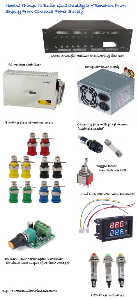 Advanced DIY Benchtop Power Supply will need an AC voltage stabilizer inside it to regulate the input voltage otherwise it follows KISS – Keep It Simple Stupid. Electronic Packaging, Electronic Workbench, Power Supply Circuit, Computer Power Supplies, Diy Gadgets, Diy Tech, Hobby Electronics, Electronics Basics, Electronic Circuit Projects