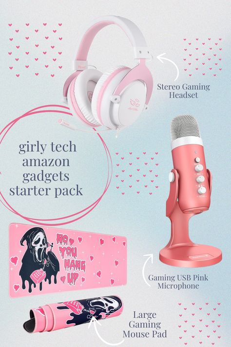 Game on with these adorable girly gaming essentials! Shop a fun pink mouse pad, a sleek gaming microphone, and a stereo gaming headset designed to match your style. Perfect for casual gamers and streamers who love cute and functional tech. Don’t miss out on these fun gaming finds that add personality to your setup! 🌸🎮✨ #GirlyGaming #PinkGamingGear #CuteTech
Shop through the Link! Gaming Essentials, Pink Mouse Pad, Phone Essentials, Gaming Microphone, Pink Mouse, Pink Amazon, Pink Accessories, Add Personality, Gaming Gear