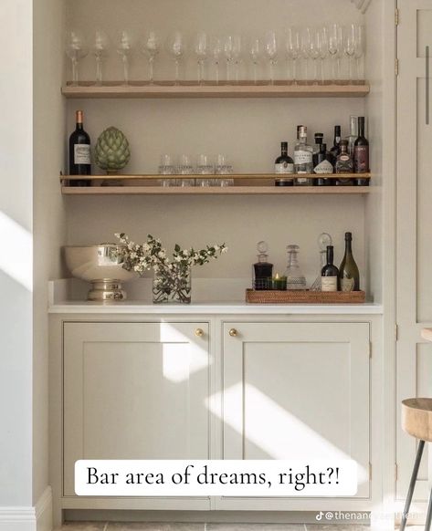 Living Room Bar Area, Sophie Paterson Interiors, Bar Nook, Armac Martin, Bar Inspiration, Built In Bar, Coffee Bar Home, Living Room Bar, Home Bar Decor