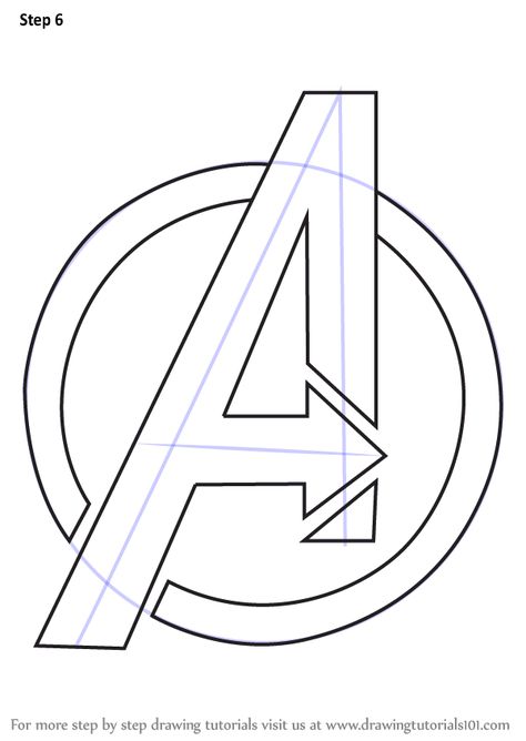 Learn How to Draw Avengers Logo (Brand Logos) Step by Step : Drawing Tutorials Iron Man Drawing Easy Step By Step, Avengers Drawings Easy, Marvel Avengers Drawing, Logo Drawing Ideas, Iron Man Drawing Easy, How To Draw Avengers, Marvel Cakes, Logo Step By Step, Thor Drawing