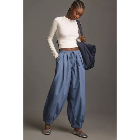 Brand New With Tags. Blue Parachute Pants, Parachute Pants Outfit, Leopard Print Pants, Comfort Fashion, Anthropologie Brands, Travel Comfort, Blue Fits, Gingham Print, Winter 2023