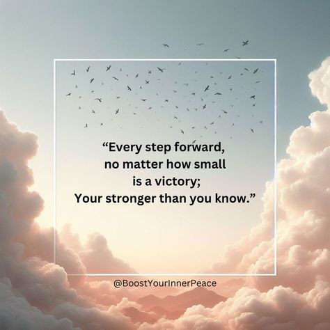 🌟 Celebrate every small victory on your journey; each step forward is a testament to your strength and resilience. 💪✨ Remember, even the tiniest progress is a triumph worth acknowledging. 💫 Let this quote serve as a reminder of your inner power and resilience. Keep moving forward, one step at a time. 🚶‍♀️💕 #Progress #inspirationalquotes #youarestrongerthanyouthink Steps Quotes, Step Into Your Power, Small Victories, Inner Power, One Step At A Time, Keep Moving Forward, Keep Moving, Stronger Than You, Positive Mindset