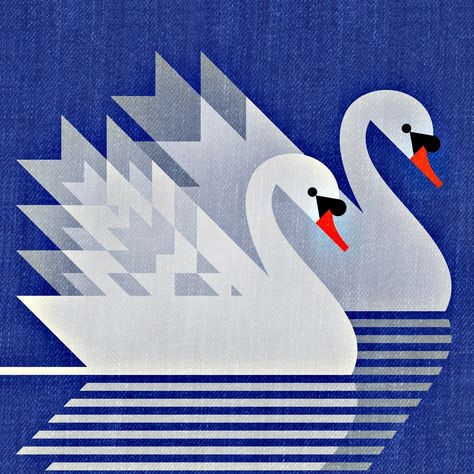 Mute Swans, digital art #muteswans #birdillustration | Instagram Swan Graphic Design, Geometric Animal Illustration, Illustrator Projects, Swan Illustration, Scott Partridge, Quilted Cards, Zoo Project, Swan Art, Swans Art