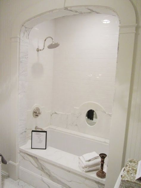 Marble Tub, Refinish Bathtub, Marble Bath, Tub Surround, Marble Backsplash, White Bath, Small Bath, Subway Tiles, Dream Bathrooms