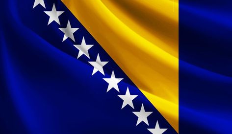 Premium Photo | Bosnia and herzegovina flag Bih Bosnia And Herzegovina Flag, Bosnia And Herzegovina Flag, Bosnia Flag, Herzegovina Flag, Bosnia Herzegovina, Army Soldiers, Travel Locations, Premium Photo, Button Shirt