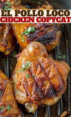 El Pollo Loco Chicken marinated in citrus and pineapple juice overnight for the PERFECT El Pollo Loco copycat recipe! Pollo Loco Chicken Recipe, Pollo Loco Chicken, Pollo Tropical, Copykat Recipes, Copycat Restaurant Recipes, Grilled Chicken Recipes, Chicken Marinades, Chicken Dishes Recipes, Poultry Recipes