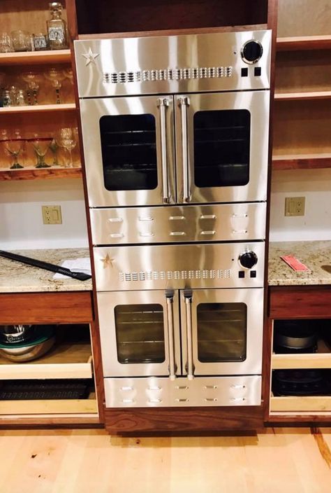 Gas Wall Oven, Arched Interior, Glass Closet, Wall Ovens, Double Ovens, Electric Wall Oven, Kitchen Stove, Double Oven, Luxury Kitchens