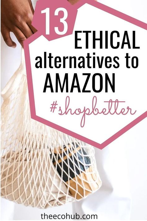 Jan 14, 2022 - These 13 ethical Alternatives To Amazon offer a wide range of sustainable options from all-natural cleaners to reusable totes and everything in-between going green has never looked so good. Sustainable Ideas, All Natural Cleaners, Ethical Living, Eco Friendly Cleaning Products, Eco Products, Eco Life, Waste Reduction, Green Choices, Alternative Lifestyle