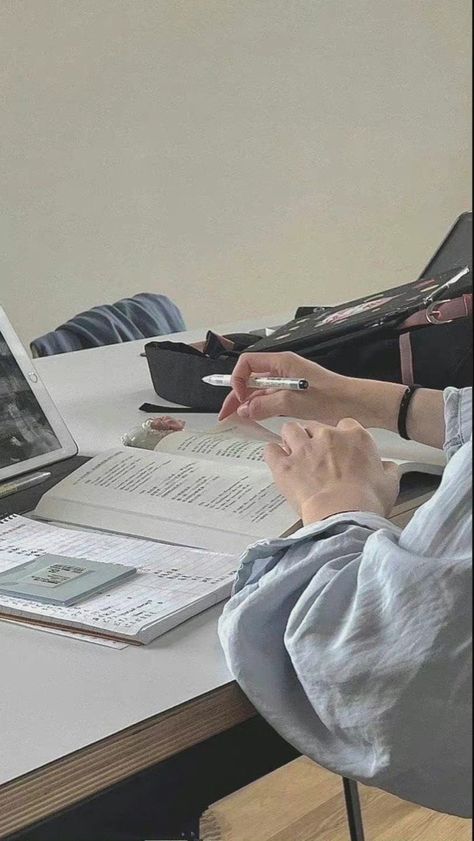 Open Book, A Woman, Pen, Laptop, Computer, Desk