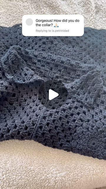 bella on Instagram: "Explaining how I created the collar on my crochet granny square jumper 🖤  #crochet #fashion #style #handmade #grannysquare" Crochet Jumper Granny Square, Crochet Granny Square Jumper, Granny Square Jumper, Collared Jumper, Jumper Crochet, Granny Square Sweater, Collar Jumper, Crochet Jumper, Crochet Granny Square